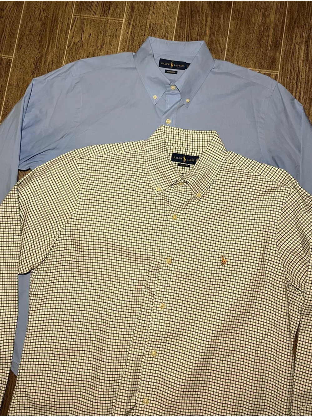 Lot Of 2 Ralph Lauren Classic Fit Long Sleeve Button Shirts Men’s Large Cotton